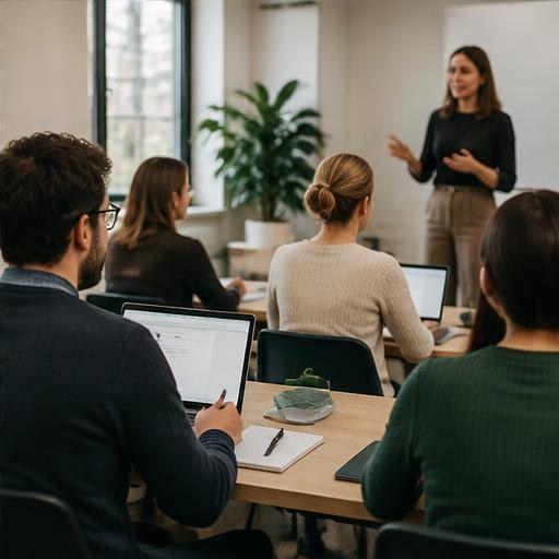 Mitarbeiter in einem gemeinsamen beruflichen Workshop